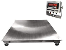 Load image into Gallery viewer, SellEton SL-700-SS-NTEP (48&quot;x48&quot;) Washdown Floor Scale - Weighing Scale with Smart Scale Indicator - Heavy Duty Stainless Steel Industrial Scale for Warehouse - Weight Scale (1000 lbs x 0.2 lb)
