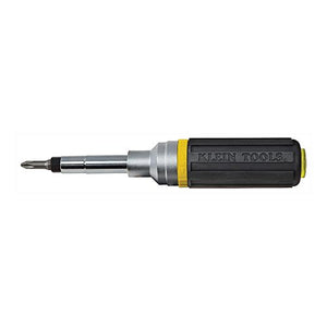 Ratcheting Screwdriver & Nut Driver, Multi-Bit, Cushion Grip Handle Klein Tools 32558, Yellow/Black