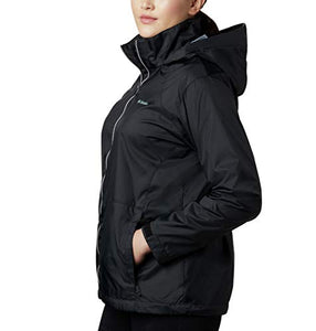 Columbia Women's Switchback III Adjustable Waterproof Rain Jacket, Black, Medium