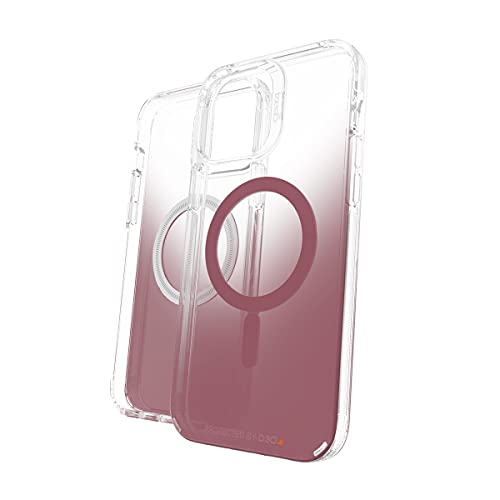 ZAGG Gear4 Milan Snap Case - MagSafe Compatible Clear Case with Beautiful Detailing - for Apple iPhone 13 Pro Max - Rose,702008222