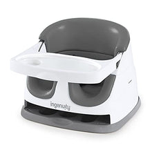 Load image into Gallery viewer, Ingenuity Baby Base 2-in-1 Booster Feeding and Floor Seat with Self-Storing Tray, Slate
