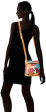 Load image into Gallery viewer, Anna by Anuschka womens Genuineleatherslim Organizer Hand-painted Original Artwork Shoulder Handbag, Rose Butterfly, One Size US
