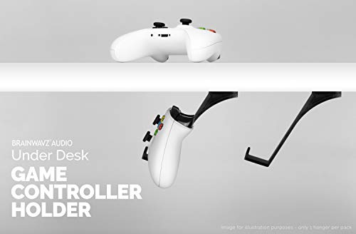Load image into Gallery viewer, Gamepad Under The Desk Mount Holder Hanger for Xbox One, Switch, PS4, PC, Steam, Steelseries & Most Game Controllers, No Screws, VHB Tape, by Brainwavz (Black, Improved Adheasion Nov2019)