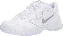 Load image into Gallery viewer, Nike Women's Court Lite 2 Tennis Shoe, White/Metallic Silver-White, 8.5 Regular US
