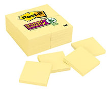 Load image into Gallery viewer, Post-it Super Sticky Notes, 3x3 in, 24 Pads, 2x the Sticking Power, Canary Yellow, Recyclable (654-24SSCY)

