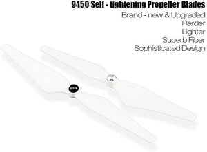 2 Pairs 9450 Self-tightening Blades for Phantom 1, Phantom 2, and Phantom 3 Series Quadcopter Drone