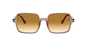 Ray-Ban Women's RB1973 Square II Sunglasses, Transparent Light Brown/Gradient Brown, 53 mm