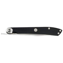 Load image into Gallery viewer, KAI Personal Steak / Gentleman's Knife, Manual Folding Japanese Pocketknife with Leather Sheath, 3.25 Inch Blade, Silver, Black Handle, KAS5702
