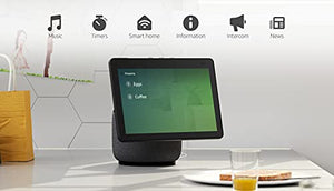 Echo Show 10 (3rd Gen) | HD smart display with motion and Alexa | Charcoal