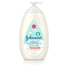 Load image into Gallery viewer, Johnson&#39;s CottonTouch Newborn Baby Face and Body Lotion, Hypoallergenic Moisturization for Baby&#39;s Skin, Made with Real Cotton, Paraben-Free, Sulfate-Free, Dye-Free, 27.1 fl. oz
