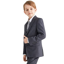Load image into Gallery viewer, Marvelous Kids Boys Formal Suit Set 5 Pieces Fashion Slim Fit Grey Suits
