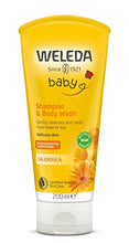 Load image into Gallery viewer, Weleda Baby Calendula 2-in-1 Gentle Shampoo and Body Wash, 6.8 Fluid Ounce, Plant Rich Cleanser with Calendula and Sweet Almond Oil
