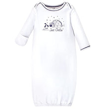Load image into Gallery viewer, Touched by Nature Unisex Baby Organic Cotton Gowns, Arctic, Preemie US
