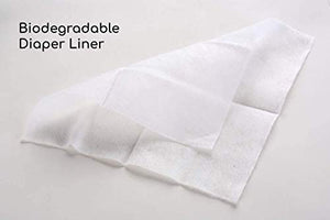 KaWaii Baby Flushable Biodegradable Unscented Bamboo Diaper Liner – 400 Count - Pack of 4