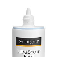 Load image into Gallery viewer, Neutrogena Ultra Sheer Liquid Daily Facial Sunscreen with Broad Spectrum SPF 70, Non-Comedogenic, Oil-Free &amp; PABA-Free Weightless UVA/UVB Sun Protection, 1.4 fl. oz
