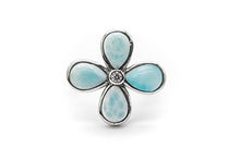 Load image into Gallery viewer, Natural Larimar 925 Sterling Silver Oval Larimar Gemstone Size Adj
