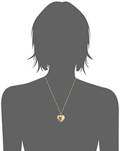 Load image into Gallery viewer, 14k Yellow Gold-Filled Engraved Four-Picture Heart Locket Necklace, 20&quot;
