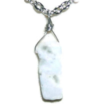 Load image into Gallery viewer, LARIMAR NECKLACE Pendant PEACE CLARITY LOVE ENERGY Metaphysical Stone Silver Pltd
