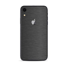 Load image into Gallery viewer, IPG for iPhone XR Decorative Carbon Fiber Vinyl Back Protector Anti Scratch Skin Guard - 3D Surface - Bubble -Free Easy to Install (Dark Brushed Aluminum)

