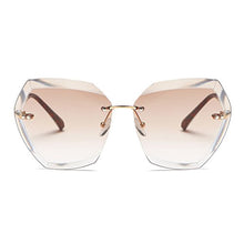 Load image into Gallery viewer, AEVOGUE Sunglasses For Women Oversized, Gold&amp;brown, Size One Size Fits All

