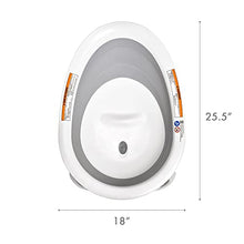 Load image into Gallery viewer, Boon Naked 2-Position Collapsible Baby Bathtub, Recline or Sit Up for Infants and Toddlers - Gray
