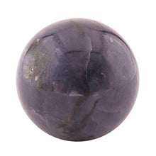Load image into Gallery viewer, DHAROHAR HANDICRAFT Healing Chakra Stones Crystal Decor Quartz Sphere, Reiki Energy Meditation Negative Ion Generator Sphere for Positive Energy (Iolite 50-60 MM)
