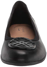Load image into Gallery viewer, Clarks womens Sara Willow Ballet Flat, Black Leather, 7.5 US
