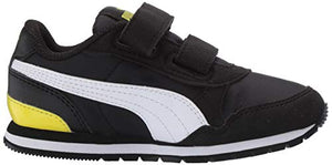 PUMA Baby ST Runner Velcro Sneaker, Black White-Meadowlark, 4 M US Toddler