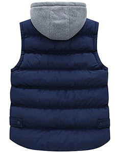 Wantdo Women's Insulated Hooded Winter Sleeveless Vest Puffer Coat Blue X-Large