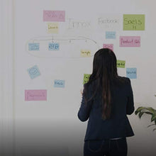 Load image into Gallery viewer, Self-Stick Notes 4x4 inch | Sticks to Any Surface Without Glue | Reusable White Dry Erase | 3 Pack, 300 Sheets (Yellow, 4x4 inches)
