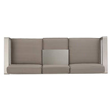 Load image into Gallery viewer, Christopher Knight Home Cape Coral Outdoor Loveseat Sofa with Tray, Khaki

