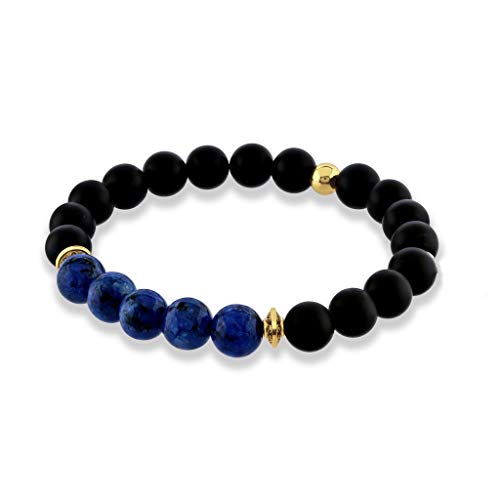 Believe London Onyx Gemstone Bracelet Healing Bracelet Chakra Bracelet Anxiety Crystal Natural Stone Men Women Stress Relief Reiki Yoga Diffuser Semi Precious