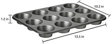 Load image into Gallery viewer, Amazon Basics Nonstick Muffin Baking Pan, 12 Cups - Set of 2
