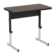 Load image into Gallery viewer, Calico Designs Adapta Height Adjustable Office Desk, All-Purpose Utility Table, Sit to Stand up Desk Home Computer Desk, 23" - 32" in Powder Coated Black Frame and 1" Thick Walnut Top, 36 Inch

