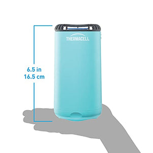 Thermacell Patio Shield Mosquito Repeller, Blue; Highly Effective Mosquito Repellent for Patio; No Candles or Flames, DEET-Free, Scent-Free, Bug Spray Alternative; Includes 12-Hour Refill