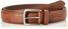 Load image into Gallery viewer, Columbia Men&#39;s Trinity Logo Belt-Casual Dress with Single Prong Buckle for Jeans Khakis , Tan, 38
