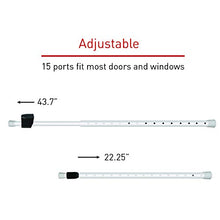 Load image into Gallery viewer, SECURITYMAN 2-in-1 Door Security Bar with Alarm &amp; Sliding Door Stopper Security Bar with 120db Loud Alert Siren - Durable &amp; Rugged Iron, (Protects Against Scratches), White 2021 Model (SECURITYBARS)
