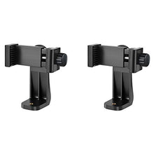 Load image into Gallery viewer, 2PCS Cell Phone Tripod Mount Adapter – Universal Smartphone Tripod Mount Holder with Adjustable Clamp, Rotatable Bracket, Compatible with iPhone, Samsung, All Phones, Selfie Stick, Camcorder, Monopod
