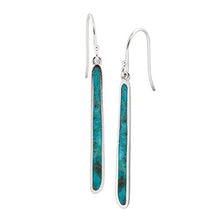 Load image into Gallery viewer, Silpada &#39;Turquoise Drop&#39; Compressed Turquoise Drop Earrings in Sterling Silver
