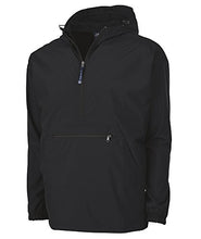 Load image into Gallery viewer, The &quot;Newport Collection&quot; Pack-N-Go Pullover Jacket from Charles River Apparel black large
