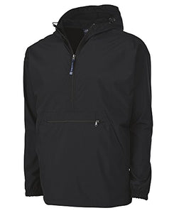 The "Newport Collection" Pack-N-Go Pullover Jacket from Charles River Apparel black large