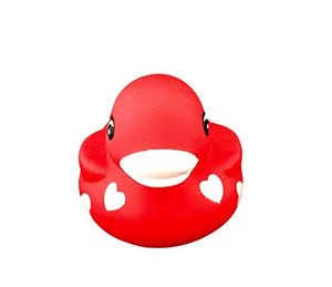 DUCKY CITY 3" Valentines Sweetheart Rubber Duck [Squeaky, with Hole] - Baby Safe Bathtub Bathing Toy