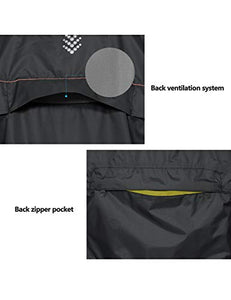 Little Donkey Andy Women's Waterproof Cycling Bike Jacket with Hood, Running Rain Jacket, Windbreaker, Ultralight Packable Black Size L
