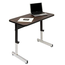 Load image into Gallery viewer, Calico Designs Adapta Height Adjustable Office Desk, All-Purpose Utility Table, Sit to Stand up Desk Home Computer Desk, 23" - 32" in Powder Coated Black Frame and 1" Thick Walnut Top, 36 Inch
