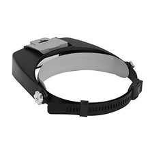 Load image into Gallery viewer, Headband Magnifying Glass with 2 LED Lights Optical Head Wearing Magnifier 1.5X 3X 6.5X 8X Head-Mounted Headset Jewelry Visor Magnifier Glass Loupe for Reading Electronics Watch Repair
