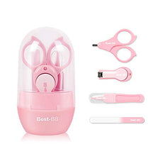 Load image into Gallery viewer, Best-BB Baby Nail Clippers Kit, 4 in 1 Baby Nail Care Set, Nail Clipper, Safe Scissor, Nail File &amp; Round Tweezer, Designed for Newborn, Infant, Toddler &amp; Kids (Pink, 1 Set)
