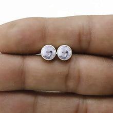 Load image into Gallery viewer, Natural Dendritic Opal Earrings Studs Sterling Silver for Her Women Mom Wife
