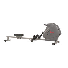 Load image into Gallery viewer, Sunny Health &amp; Fitness Compact Folding Magnetic Rowing Machine with LCD Monitor, Bottle Holder, 43 Inch Slide Rail, 285 LB Max Weight - Synergy Power Motion - SF-RW5801, Silver
