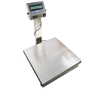 PEC Scales Recycling 304 Stainless Steel Bench Scale/Shipping Scale, NTEP Legal for Trade (18" x 18")