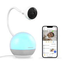 Load image into Gallery viewer, Chillax DM600 Baby Mood Lite - Smart Baby Monitor with HD Camera, Temperature Sensor - Sleep Monitor with Night Light, Soothing Sounds &amp; Lullaby - Wi-Fi Remote Access, App-Compatible Device…
